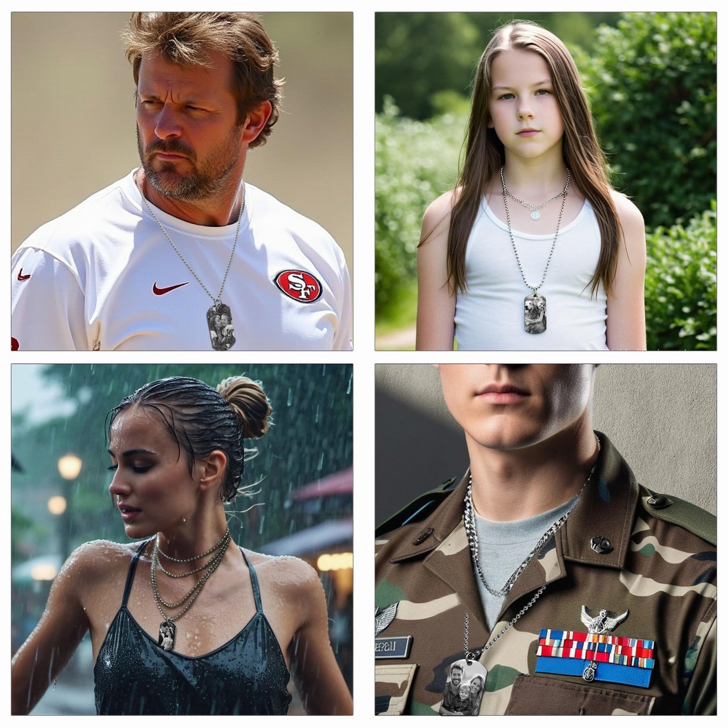 Custom Heart Photo Necklace, Picture Pendant Necklace, Family Photo Necklace, Personalized Photo Pendant, Valentine's Day Gift For Women Men