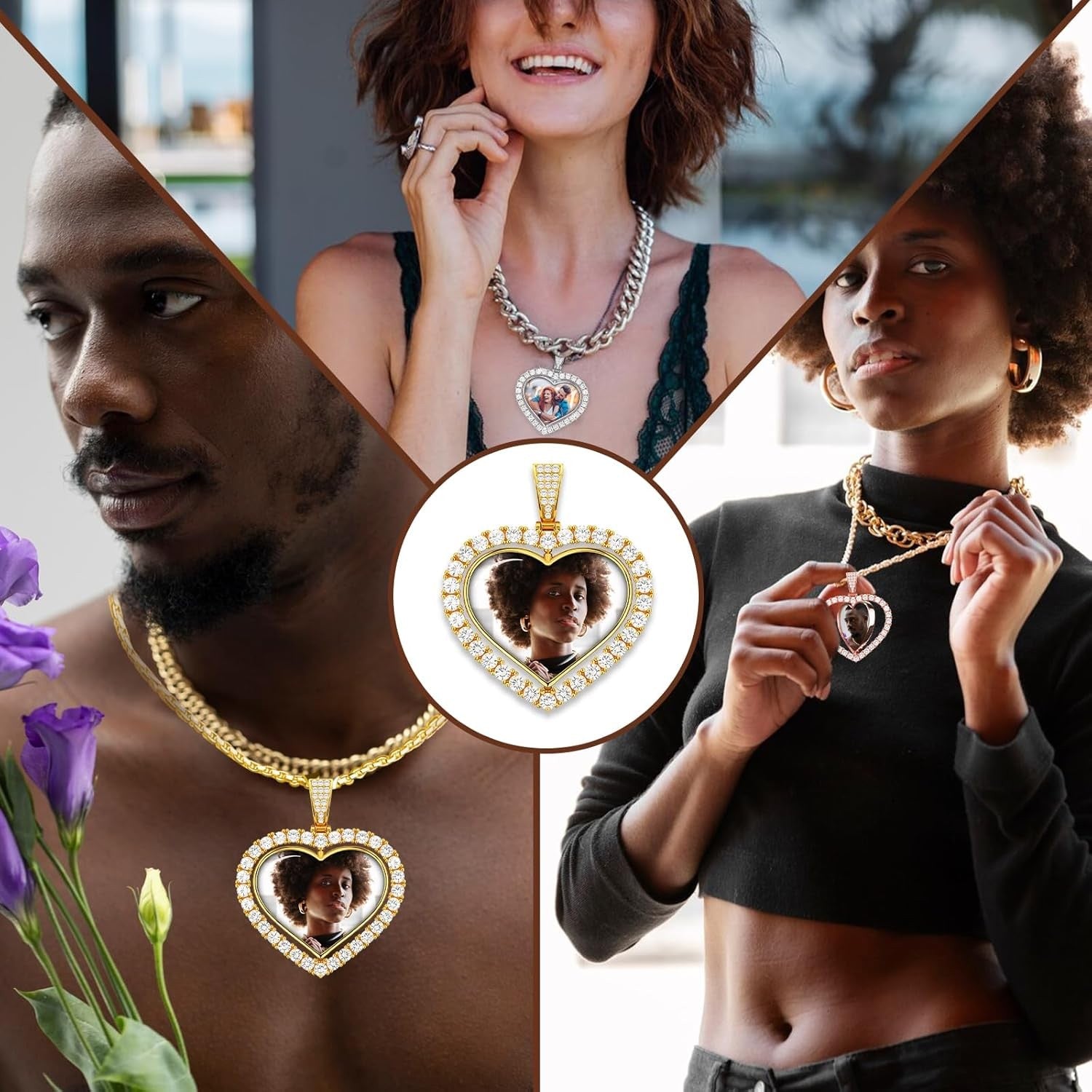 Custom Photo Dog Tag Pendant Necklace Engraving Date/Text/Pictures Stainless Steel Personalized Necklace for Men Women Boys Girls