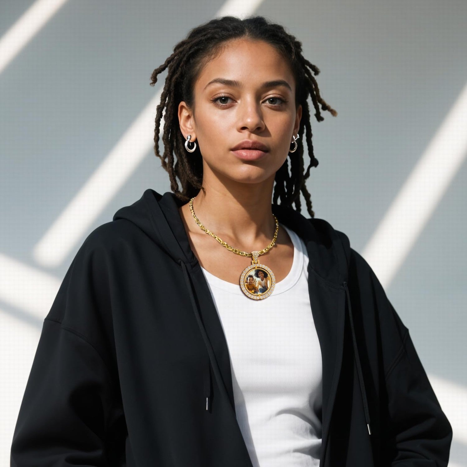 Custom Logo Necklace Sterling Silver Personalized Logo Necklace Engraved Logo Pendant Company Logo Necklace Cooperation Logo Locket Necklace