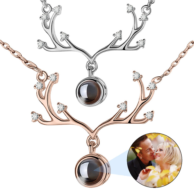 Custom Photo Projection Necklace, Memorial Photo Necklace, Birthday Gift,Picture Jewelry Photo Necklace for Woman,Photo Jewelry Gift for Her