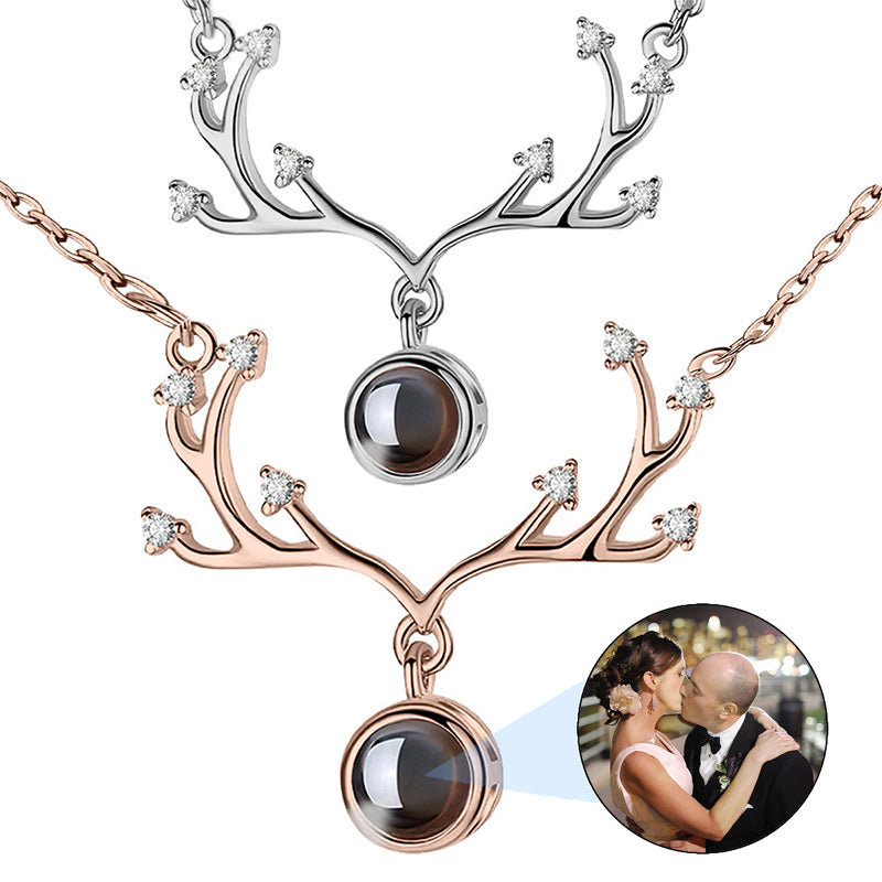 Paw Print Custom Photo Projection Necklace, Personalized Picture Necklace, Gift For Pet Lovers, Silver Necklace, Custom Charm Necklace