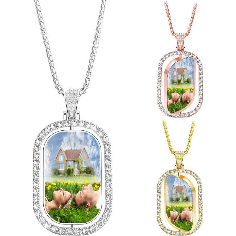 Heart With Flower Print Initial A-Z Pendant Necklace