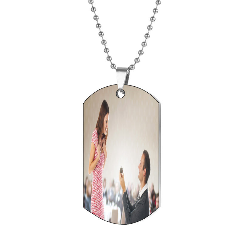 Custom Small Disk Necklace, Personalized Circle Tag for Initials, Symbols | Fill, Sterling Silver | LN209_V