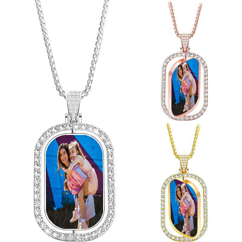 Mens locket with photo, personalized custom engraved locket necklace with picture for man, gifts for boyfriend, husband, dad and brother.