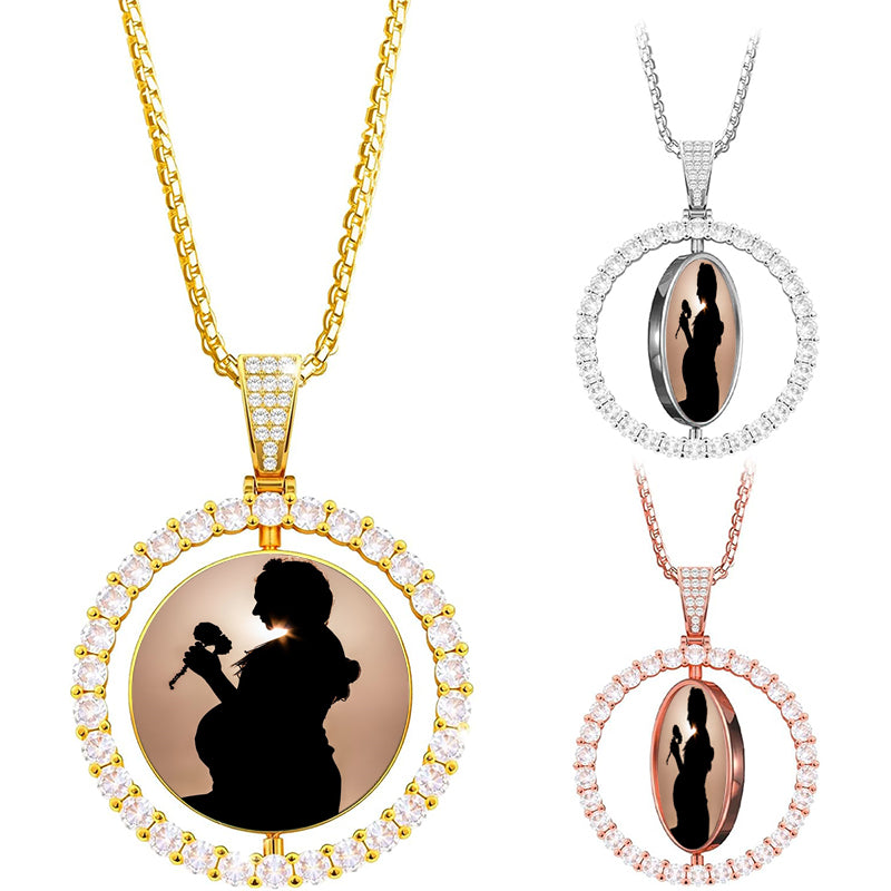 Personalized Engraved Heart Name Necklace, Any Text, Name Date Necklace, Gift for Her, Statement Necklace, Heart Locket Memorial Necklace