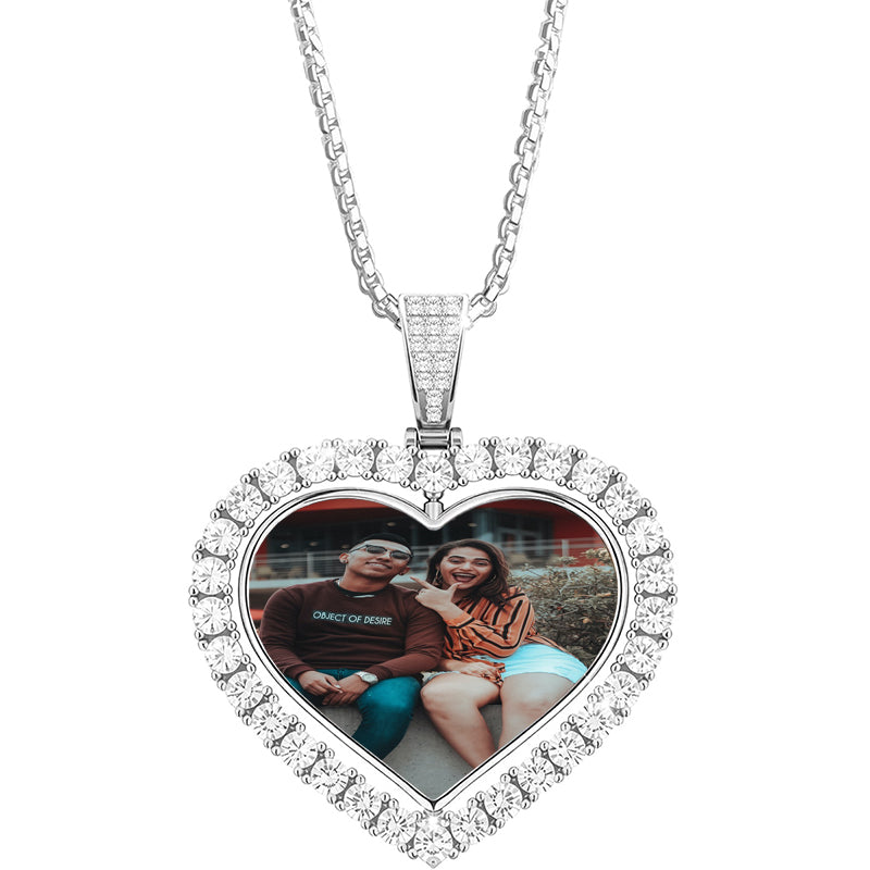 Custom Hidden Photo Daisy Necklace, Engraved Photo Necklace, Photo Jewelry for Her, Couple Photo Gift,Gift for Mom,Anniversary Memorial Gift