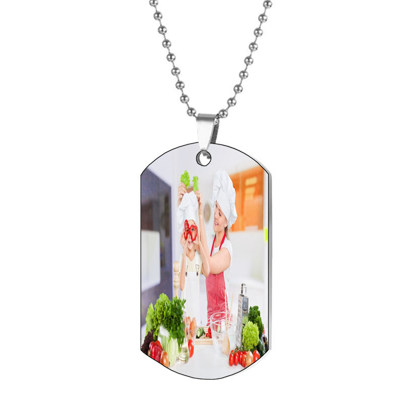 Custom Photo Engraving Dog Tag Necklace - Personalized Jewelry for Lover, Mom, Dad, Friend, Family & Pet Lovers - Cherished Memorial Gift