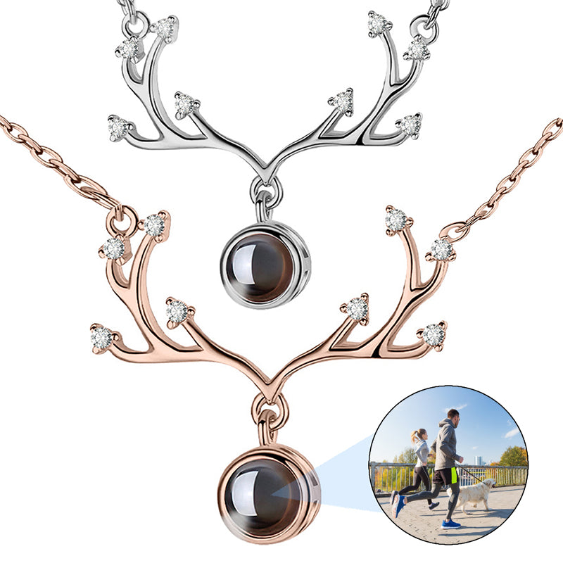 Heart Photo Necklace with Birthstone, Sterling Silver - Custom Engraved Secret Message Jewelry Gift