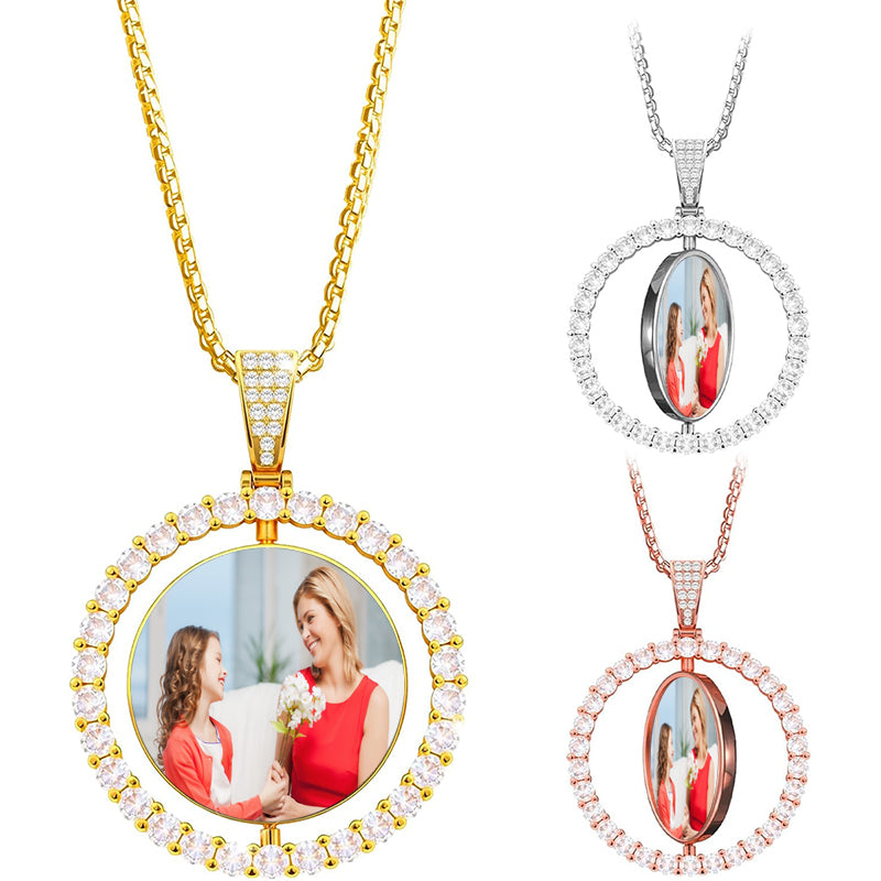 Dog Necklace for Women - Pet Portrait Custom - Dog Portrait Necklace - Engraved Pet Necklace Pendant Pet Mom Gift- Pet Memorial Jewelry