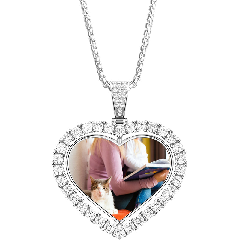 Paw Name Projection Necklace, Personalized Photo Projection Necklace, Memorial Necklace in Silver, Pet Memorial Gift, Mothers Day Gift