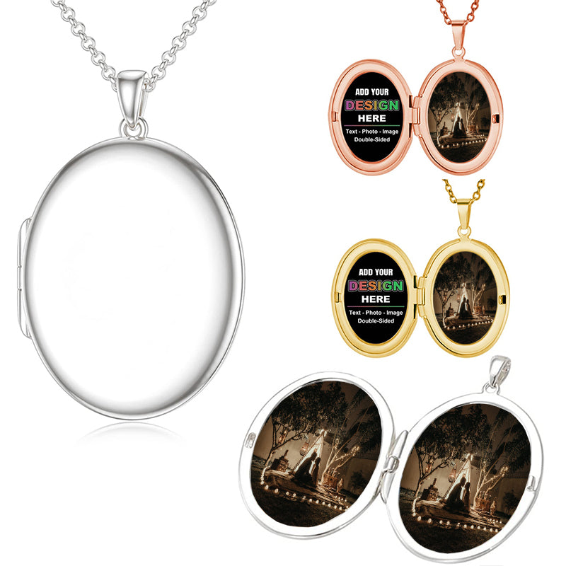 Hot Pink Flower Enamel Locket Oval Pendant Necklace, Keepsake Photo Frame Jewelry, N6591