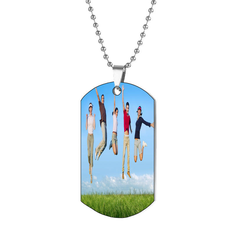 Custom Picture Medallion Pendant Necklace for Men Hip Hop Men Jewelry Silver Pendant with Rope Chain