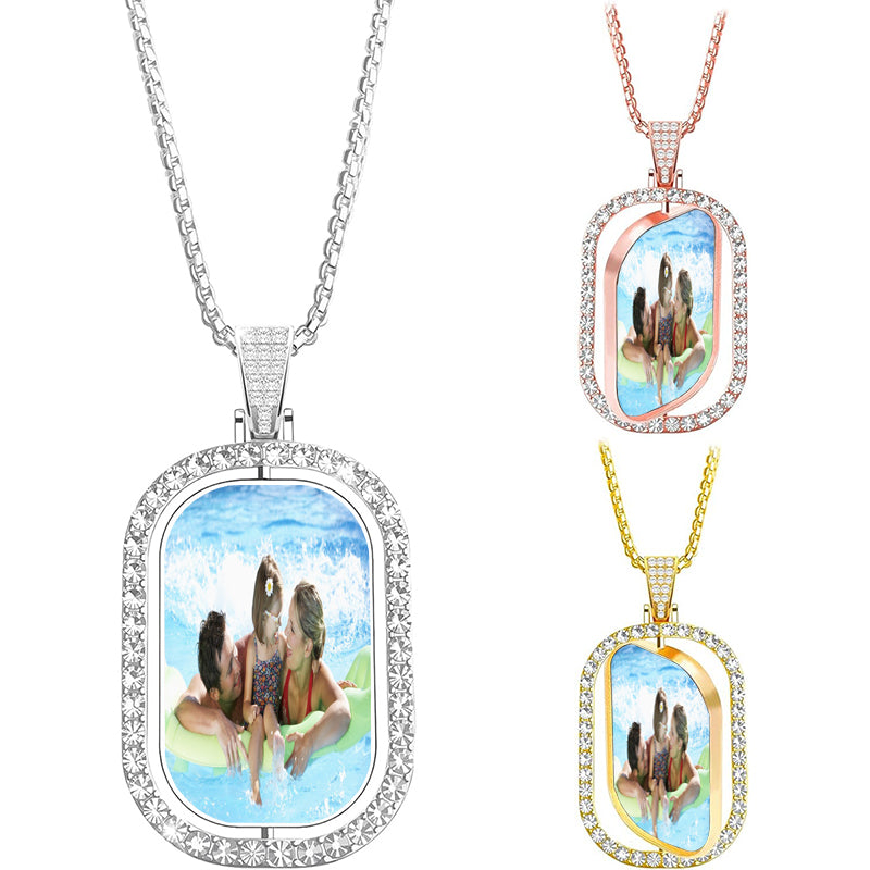 Personalized Initial Logo Necklace, Name Pendant, Made in USA