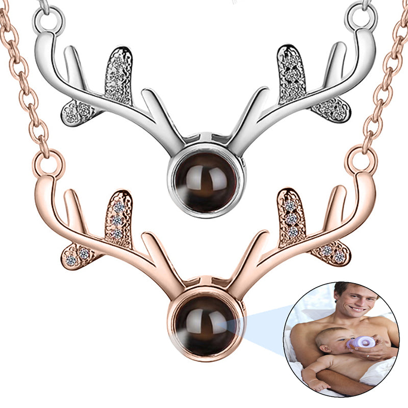 PERIMADE Custom Photo Projection Necklace ? Personalized Picture Ring Holder Pendant ? Sterling Silver Friendship Jewelry ? Best Friend Gift