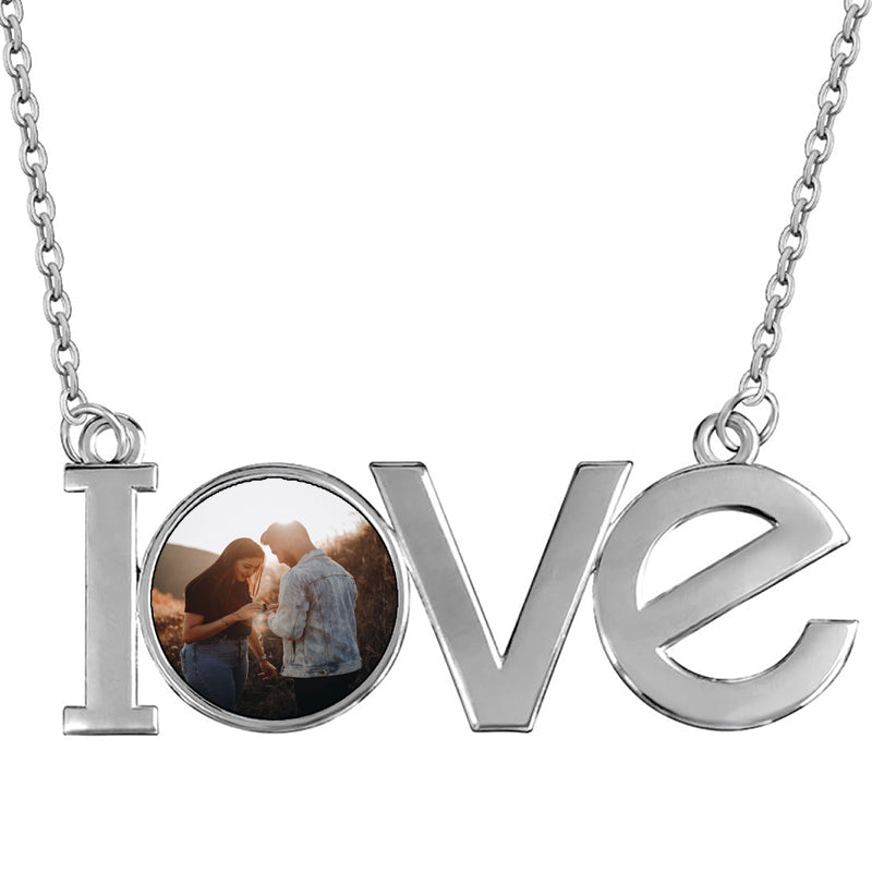 Custom Photo Necklace ? Projection Necklace ? Picture Necklace ? Engraved Bar Necklace ? Men's Necklace ? Christmas gift for him