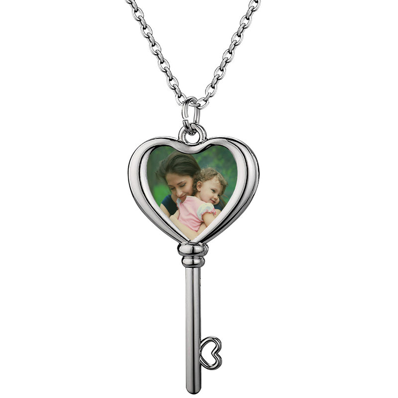 Custom Photo Projection Necklace, Birthstone Pendant, Keepsake Jewelry