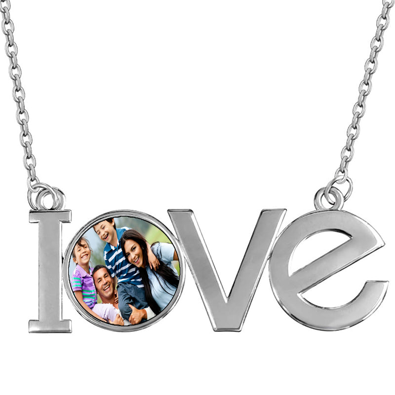 Custom Diamond Name Necklace, Personalized Heart Nameplate, USA Made