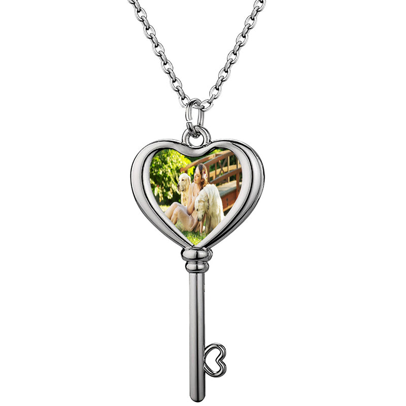 Dog Paw Locket Necklace that Holds Pictures Love Heart Photo Locket Crystals Necklace Pendant Birthday Gifts