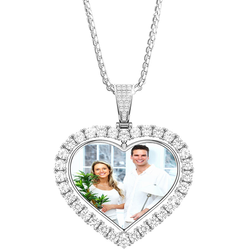 Personalized Heart Name Necklace,Custom Name in Elegant Script,Stainless Steel Chain with Mickey-like Charm,Heart Jewelry Gift for Birthday