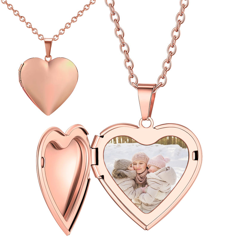 Crystal Photo Necklace, Personalized Laser Etched Picture, Great Customized Valentines Day Gifts for Her, Women, Wife, Men, Great Gifts for Anniversary, Birthday, Couple Keepsake