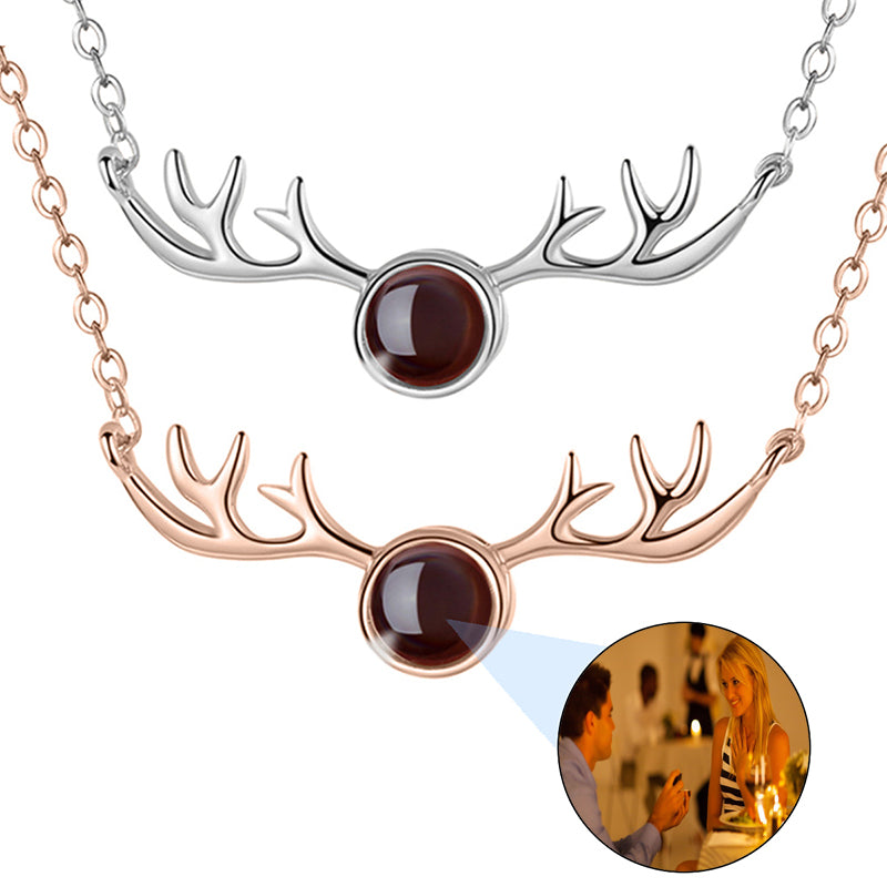 Love Knot Necklace, Personalized Projection Photo Necklace, Infinity Knot Necklace, Memorial Jewelry, Anniversary Gift, Friendship Necklace