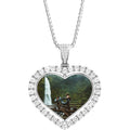 Custom Laser Engraved Crystal Photo Pendant: Personalized Memorial Necklace