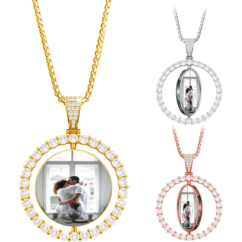 Heart Projection Photo Necklace, Projection Necklace, Personalized Picture Necklace, Memorial Pet Necklace, Best Friend Gift, Birthday Gift