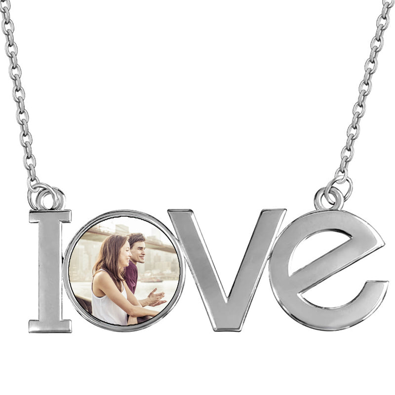 Personalized Logo Name Necklace Geometric Monogram Necklace Custom Business Logo Necklace Letter Charm Necklace Nameplate Necklace