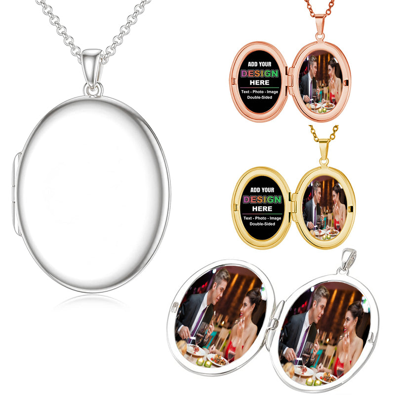 Personalized Heart-Shaped Custom Photo Pendant in Filled with 4-Page Heart Locket