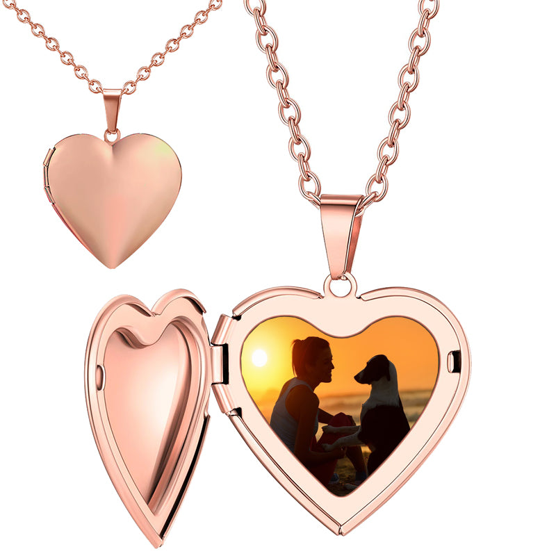 Custom Photo Locket Necklace: Vine Keepsake Pendant, Memorial Picture Necklace