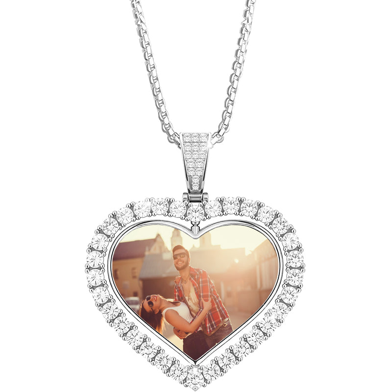 Custom Photo Projection Necklace, Personalized Sun Necklace with photo inside, Memorial Gift, Christmas Gift for Her, Mom Necklace