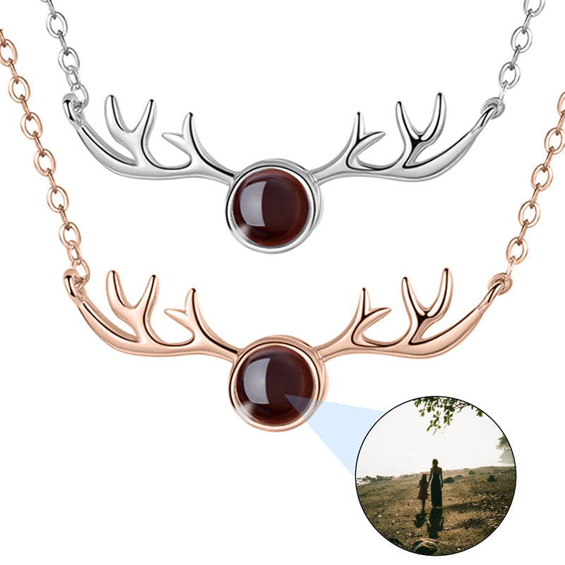 PERIMADE Triple Photo Projection Necklace ? Personalized Picture Layering Necklace ? Sterling Silver Friendship Jewelry ? Best Friend Gift