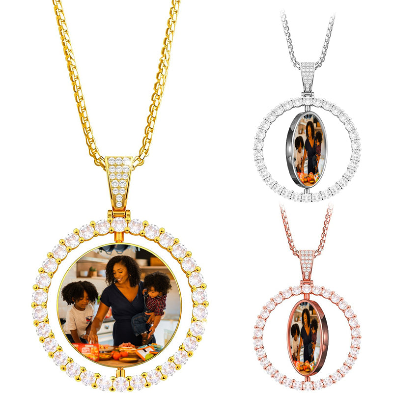 Locket Necklace with Photo, Engraved Heart Necklace, Photo Necklace in , Memorial Jewelry, Anniversary Gift, Mom Gift, Christmas Gift