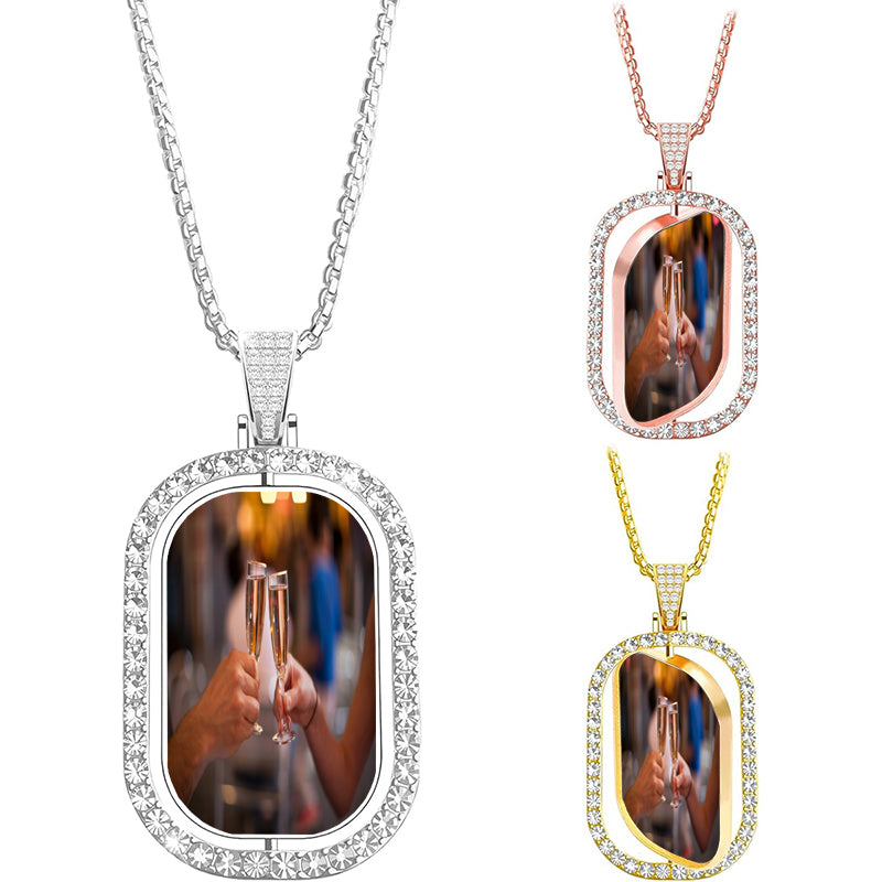 Personalized Camera Projection Photo Necklace, Custom Photo Projection Necklaces, Memorial Picture Inside Jewelry, Christmas Gift for Her
