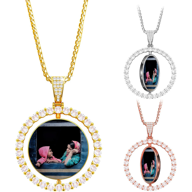 Heart Locket Necklace That Holds Pictures Sterling Silver Flower Lockets Jewelry for Women - Always in My Heart