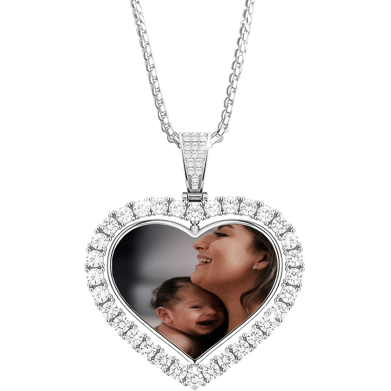 Memorial Bubble Projection Photo Necklace, Custom Hidden Picture Inside Jewelry, Gift for Her Him, Anniversary Keepsake for Mom, Friend