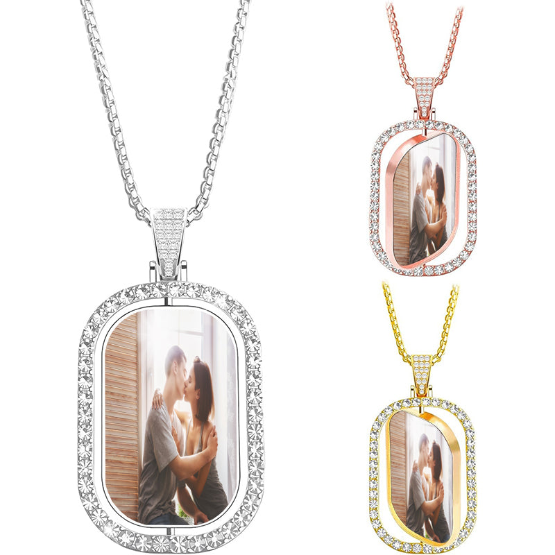 Personalised Pet Portrait Necklace, Custom Pet Name Necklace, Dog Photo Necklace, Dog Cat Memorial Gift, Pet Loss Gift, Christmas Gift