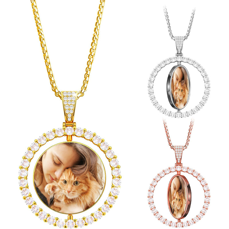 Personalized Birthstone Disc Necklace: Custom Name Necklace