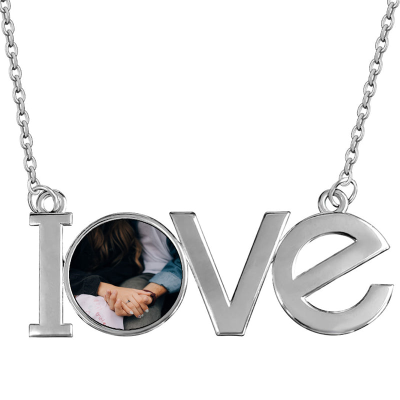 Pave Initial Pendant Necklace with Paperclip Chain