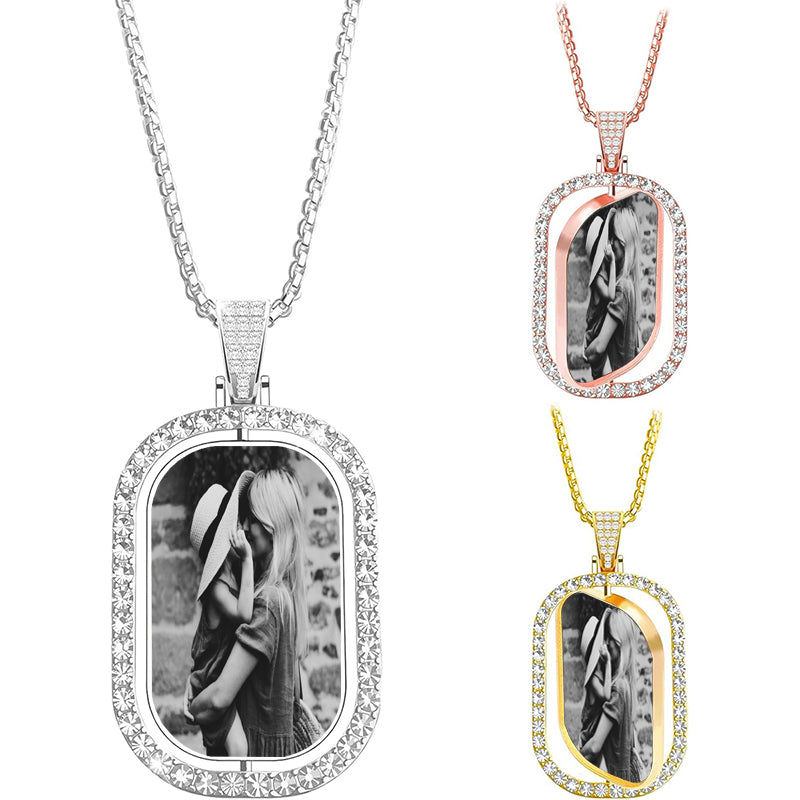 Custom Angel Pendant - Photo Jewelry - Silver Angel Necklace - Personalized Photo Necklace - Memorial Necklace - 25 mm / 1 inch Circle