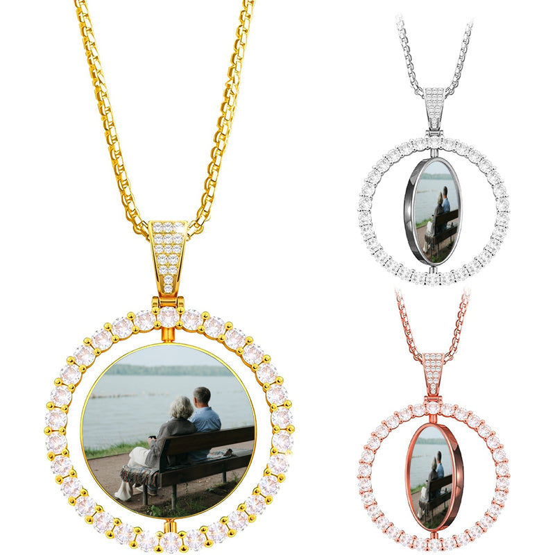 Actual Baby Footprint Necklace Stamp in / Silver / Rose , Birthstone Locket Coin Handprint Kids Name Engraved Birthday Day Necklace