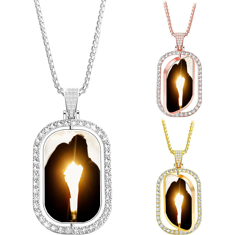 Custom Initial Tiny States Necklace, Forget Me Not Flower Long Distance Necklace, Friendship Necklace, Couple Gift, Anniversary Gift for Her