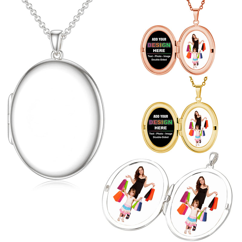 Custom 2 Side Picture Necklace/Keychains Stainless Steel Personalized Heart/Square/Oval Acrylic Crystal Keyring Gift