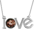 Custom Heart Photo Projection Necklace: Personalized Anniversary Gift for Couple