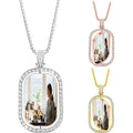 Book Necklace Photo Locket Pendant Necklace Charm Chain Fashion Jewelry 22" for Christmas