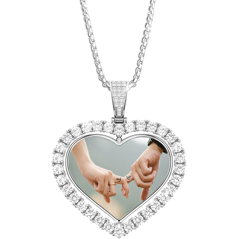 Double Chain Projection Necklace, Custom Picture Layered Necklace, Photo Necklace, Memorial Jewelry, Best Friend Gift, Birthday Gift for Her