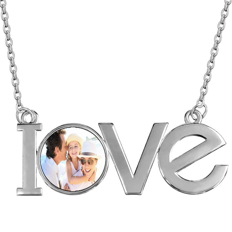 Filled Paperclip Necklace with Toggle, Personalized Disc Necklace, Initial Necklace, Necklace, Gift For Mom, Handmade