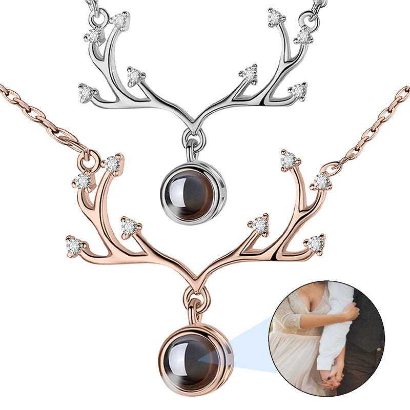 Custom Photo Projection Pendant Necklace: Personalized Engraved Locket