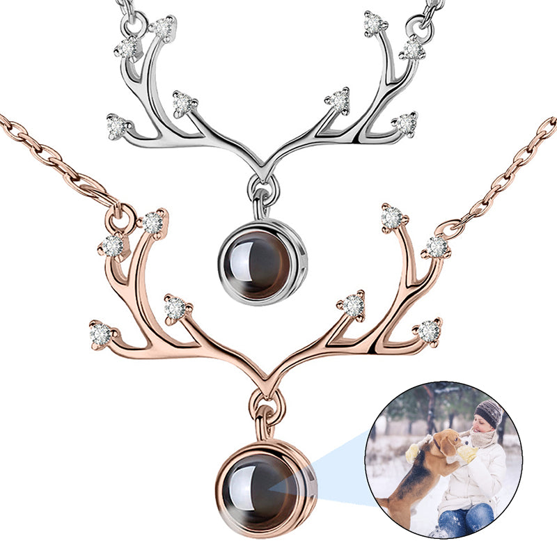 PERIMADE Triple Photo Projection Necklace ? Personalized Picture Layering Necklace ? Sterling Silver Friendship Jewelry ? Best Friend Gift