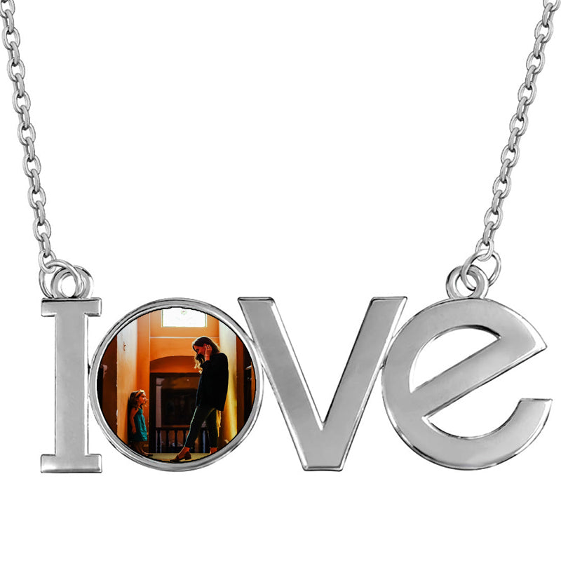 Personalized Mom Photo Projection Necklace, Custom Kids Photo Necklace, Memorial Necklaces, Family Gift for Mother's Day, Grandma Gifts